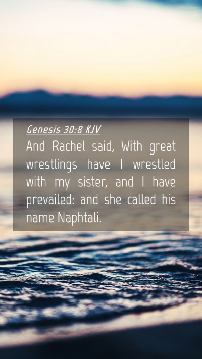 Picture 04 - Genesis 30:8 KJV Mobile Phone Wallpaper - And Rachel said, With great wrestlings have I - Mobile Bible Verse Wallpaper