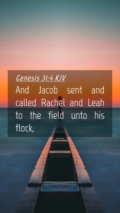 Picture 04 - Genesis 31:4 KJV Mobile Phone Wallpaper - And Jacob sent and called Rachel and Leah to the - Mobile Bible Verse Wallpaper