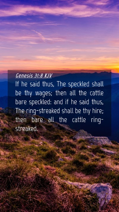 Picture 04 - Genesis 31:8 KJV Mobile Phone Wallpaper - If he said thus, The speckled shall be thy wages; - Mobile Bible Verse Wallpaper
