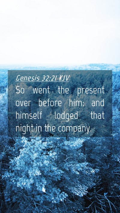 Picture 04 - Genesis 32:21 KJV Mobile Phone Wallpaper - So went the present over before him: and himself - Mobile Bible Verse Wallpaper