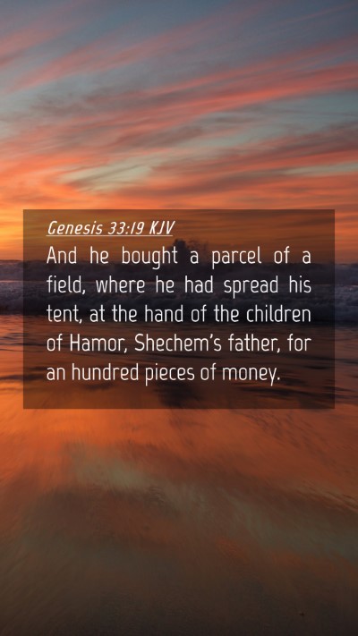 Picture 04 - Genesis 33:19 KJV Mobile Phone Wallpaper - And he bought a parcel of a field, where he had - Mobile Bible Verse Wallpaper
