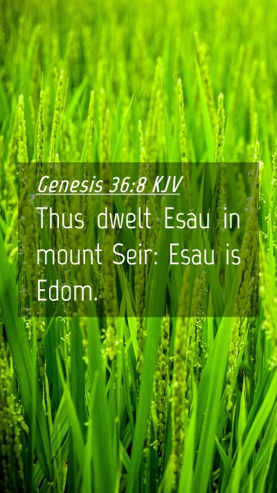 Picture 04 - Genesis 36:8 KJV Mobile Phone Wallpaper - Thus dwelt Esau in mount Seir: Esau is - Mobile Bible Verse Wallpaper