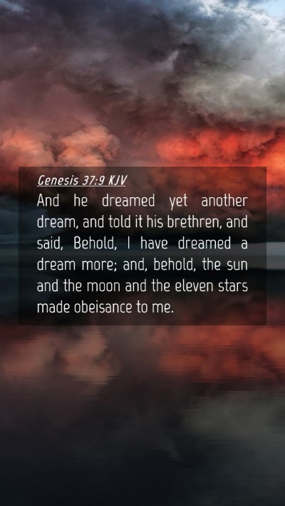 Picture 04 - Genesis 37:9 KJV Mobile Phone Wallpaper - And he dreamed yet another dream, and told it his - Mobile Bible Verse Wallpaper