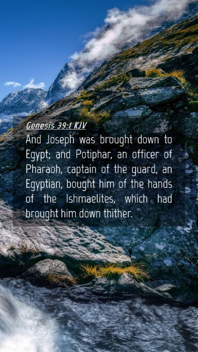 Picture 04 - Genesis 39:1 KJV Mobile Phone Wallpaper - And Joseph was brought down to Egypt; and - Mobile Bible Verse Wallpaper