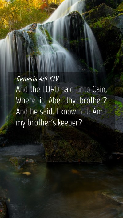 Picture 04 - Genesis 4:9 KJV Mobile Phone Wallpaper - And the LORD said unto Cain, Where is Abel thy - Mobile Bible Verse Wallpaper