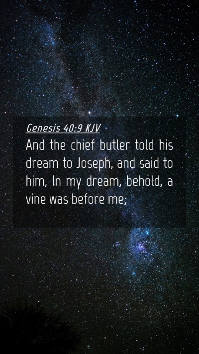 Picture 04 - Genesis 40:9 KJV Mobile Phone Wallpaper - And the chief butler told his dream to Joseph, - Mobile Bible Verse Wallpaper
