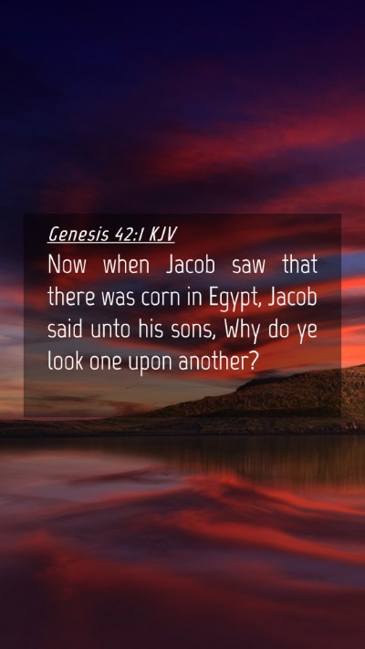 Picture 04 - Genesis 42:1 KJV Mobile Phone Wallpaper - Now when Jacob saw that there was corn in Egypt, - Mobile Bible Verse Wallpaper