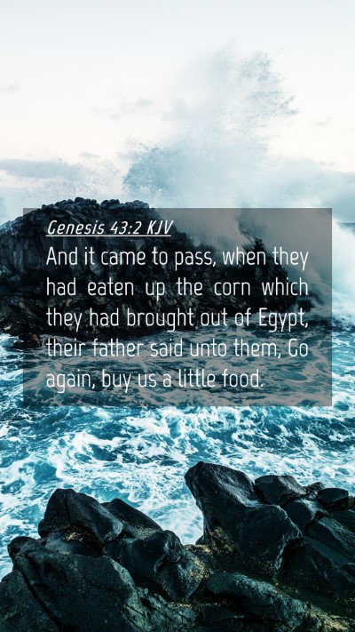 Picture 04 - Genesis 43:2 KJV Mobile Phone Wallpaper - And it came to pass, when they had eaten up the - Mobile Bible Verse Wallpaper