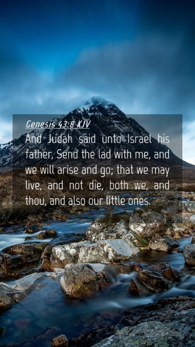 Picture 04 - Genesis 43:8 KJV Mobile Phone Wallpaper - And Judah said unto Israel his father, Send the - Mobile Bible Verse Wallpaper