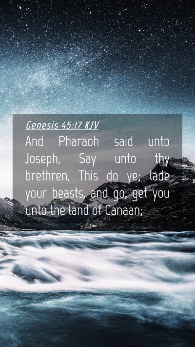 Picture 04 - Genesis 45:17 KJV Mobile Phone Wallpaper - And Pharaoh said unto Joseph, Say unto thy - Mobile Bible Verse Wallpaper