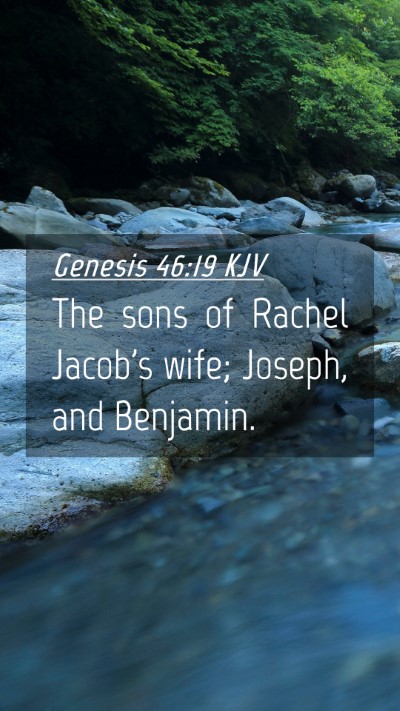 Picture 04 - Genesis 46:19 KJV Mobile Phone Wallpaper - The sons of Rachel Jacob's wife; Joseph, and - Mobile Bible Verse Wallpaper
