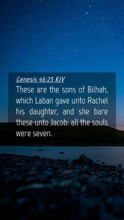 Picture 04 - Genesis 46:25 KJV Mobile Phone Wallpaper - These are the sons of Bilhah, which Laban gave - Mobile Bible Verse Wallpaper