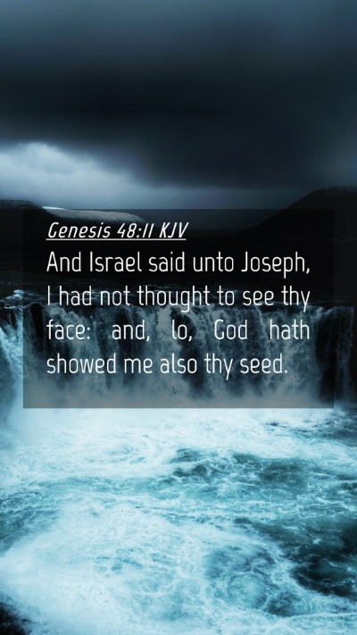 Picture 04 - Genesis 48:11 KJV Mobile Phone Wallpaper - And Israel said unto Joseph, I had not thought to - Mobile Bible Verse Wallpaper