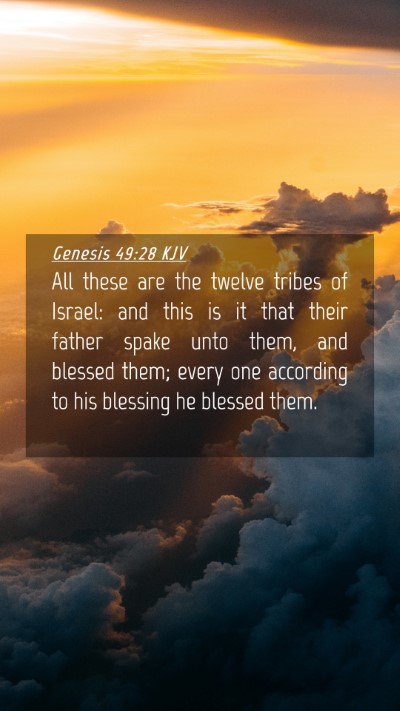 Picture 04 - Genesis 49:28 KJV Mobile Phone Wallpaper - All these are the twelve tribes of Israel: and - Mobile Bible Verse Wallpaper