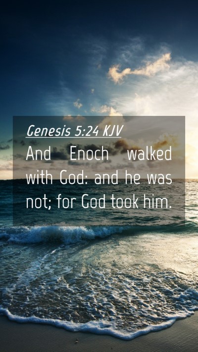 Picture 04 - Genesis 5:24 KJV Mobile Phone Wallpaper - And Enoch walked with God: and he was not; for - Mobile Bible Verse Wallpaper