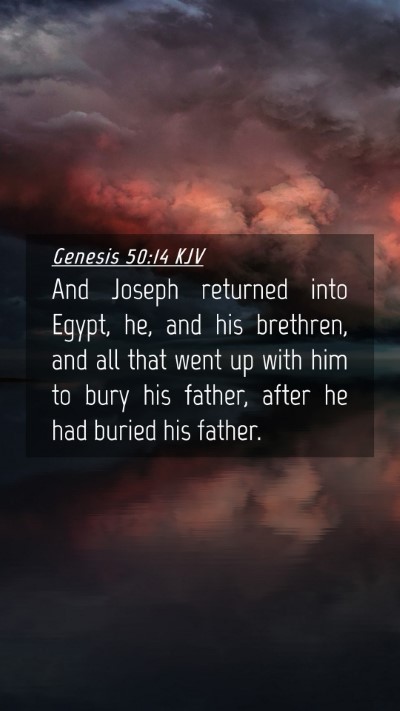 Picture 04 - Genesis 50:14 KJV Mobile Phone Wallpaper - And Joseph returned into Egypt, he, and his - Mobile Bible Verse Wallpaper