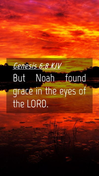 Picture 04 - Genesis 6:8 KJV Mobile Phone Wallpaper - But Noah found grace in the eyes of the - Mobile Bible Verse Wallpaper