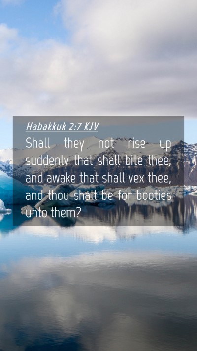 Picture 04 - Habakkuk 2:7 KJV Mobile Phone Wallpaper - Shall they not rise up suddenly that shall bite - Mobile Bible Verse Wallpaper
