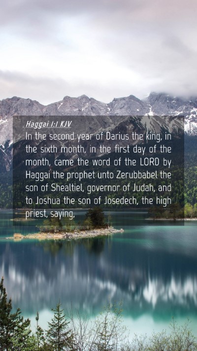 Picture 04 - Haggai 1:1 KJV Mobile Phone Wallpaper - In the second year of Darius the king, in the - Mobile Bible Verse Wallpaper