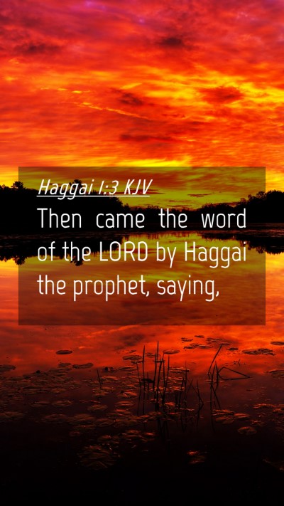 Picture 04 - Haggai 1:3 KJV Mobile Phone Wallpaper - Then came the word of the LORD by Haggai the - Mobile Bible Verse Wallpaper
