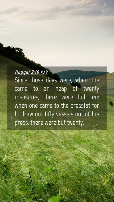 Picture 04 - Haggai 2:16 KJV Mobile Phone Wallpaper - Since those days were, when one came to an heap - Mobile Bible Verse Wallpaper