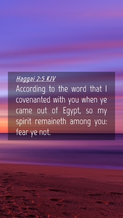 Picture 04 - Haggai 2:5 KJV Mobile Phone Wallpaper - According to the word that I covenanted with you - Mobile Bible Verse Wallpaper