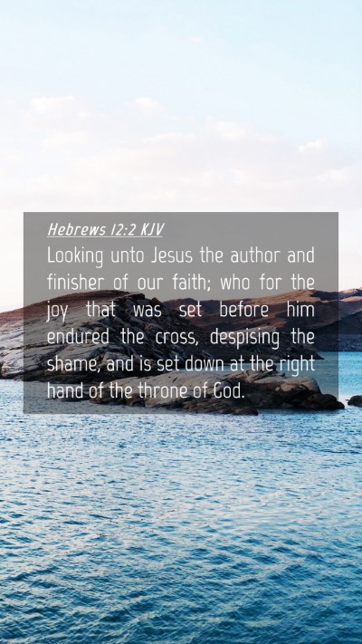 Picture 04 - Hebrews 12:2 KJV Mobile Phone Wallpaper - Looking unto Jesus the author and finisher of our - Mobile Bible Verse Wallpaper