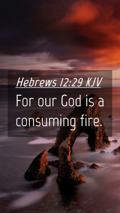 Picture 04 - Hebrews 12:29 KJV Mobile Phone Wallpaper - For our God is a consuming - Mobile Bible Verse Wallpaper