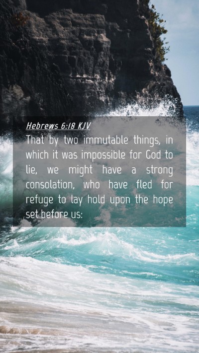 Picture 04 - Hebrews 6:18 KJV Mobile Phone Wallpaper - That by two immutable things, in which it was - Mobile Bible Verse Wallpaper