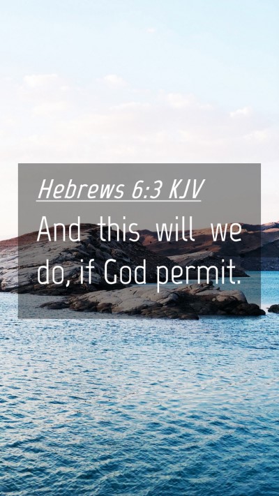 Picture 04 - Hebrews 6:3 KJV Mobile Phone Wallpaper - And this will we do, if God - Mobile Bible Verse Wallpaper