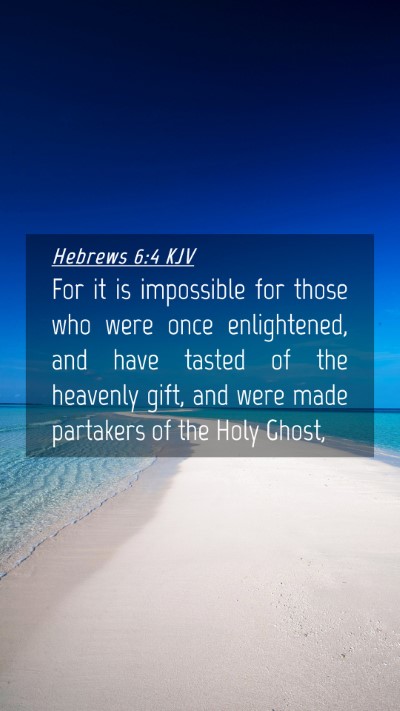 Picture 04 - Hebrews 6:4 KJV Mobile Phone Wallpaper - For it is impossible for those who were once - Mobile Bible Verse Wallpaper