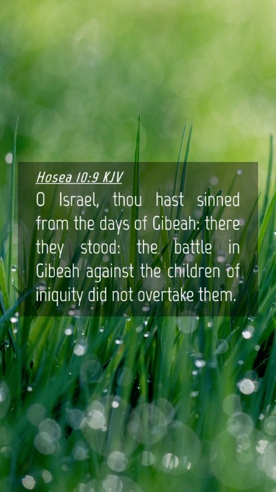 Picture 04 - Hosea 10:9 KJV Mobile Phone Wallpaper - O Israel, thou hast sinned from the days of - Mobile Bible Verse Wallpaper