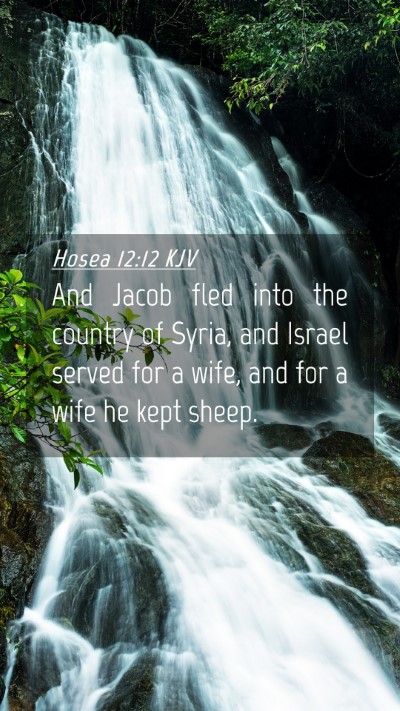 Picture 04 - Hosea 12:12 KJV Mobile Phone Wallpaper - And Jacob fled into the country of Syria, and - Mobile Bible Verse Wallpaper