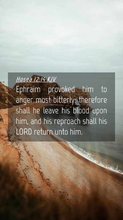 Picture 04 - Hosea 12:14 KJV Mobile Phone Wallpaper - Ephraim provoked him to anger most bitterly: - Mobile Bible Verse Wallpaper