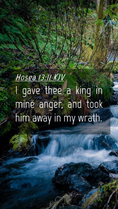 Picture 04 - Hosea 13:11 KJV Mobile Phone Wallpaper - I gave thee a king in mine anger, and took him - Mobile Bible Verse Wallpaper