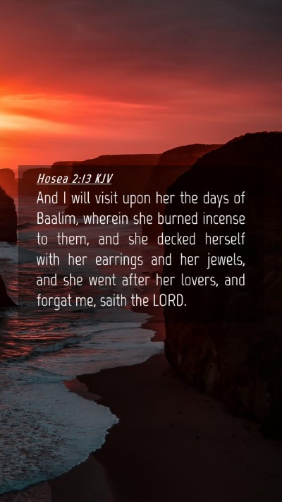 Picture 04 - Hosea 2:13 KJV Mobile Phone Wallpaper - And I will visit upon her the days of Baalim, - Mobile Bible Verse Wallpaper