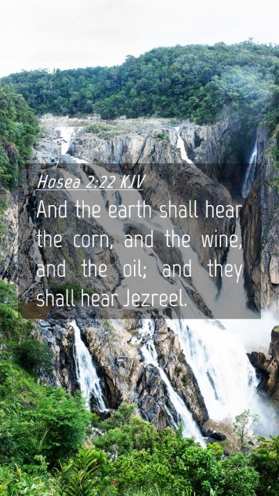 Picture 04 - Hosea 2:22 KJV Mobile Phone Wallpaper - And the earth shall hear the corn, and the wine, - Mobile Bible Verse Wallpaper