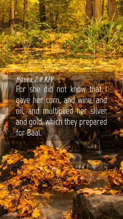 Picture 04 - Hosea 2:8 KJV Mobile Phone Wallpaper - For she did not know that I gave her corn, and - Mobile Bible Verse Wallpaper