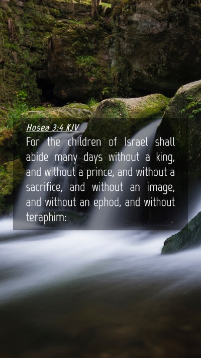 Picture 04 - Hosea 3:4 KJV Mobile Phone Wallpaper - For the children of Israel shall abide many days - Mobile Bible Verse Wallpaper