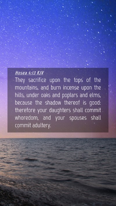 Picture 04 - Hosea 4:13 KJV Mobile Phone Wallpaper - They sacrifice upon the tops of the mountains, - Mobile Bible Verse Wallpaper