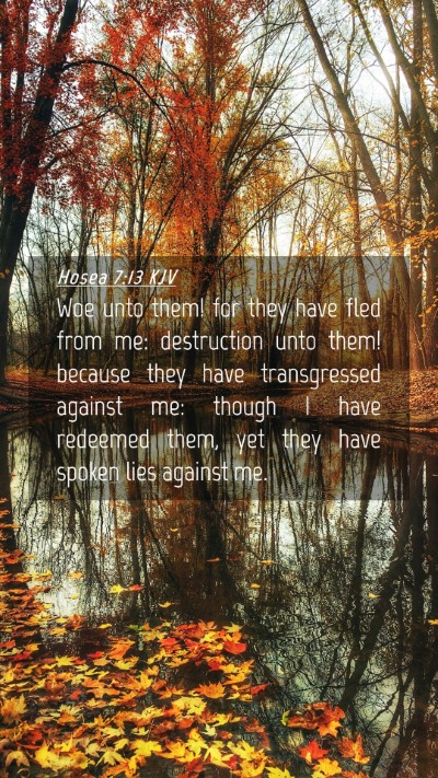 Picture 04 - Hosea 7:13 KJV Mobile Phone Wallpaper - Woe unto them! for they have fled from me: - Mobile Bible Verse Wallpaper