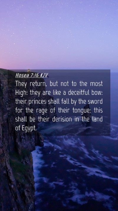 Picture 04 - Hosea 7:16 KJV Mobile Phone Wallpaper - They return, but not to the most High: they are - Mobile Bible Verse Wallpaper