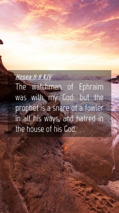 Picture 04 - Hosea 9:8 KJV Mobile Phone Wallpaper - The watchman of Ephraim was with my God: but the - Mobile Bible Verse Wallpaper