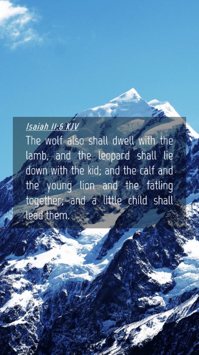 Picture 04 - Isaiah 11:6 KJV Mobile Phone Wallpaper - The wolf also shall dwell with the lamb, and the - Mobile Bible Verse Wallpaper