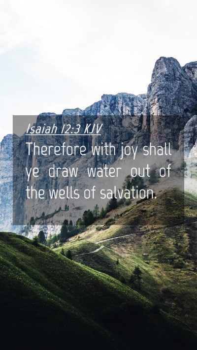 Picture 04 - Isaiah 12:3 KJV Mobile Phone Wallpaper - Therefore with joy shall ye draw water out of the - Mobile Bible Verse Wallpaper