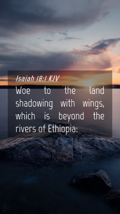Picture 04 - Isaiah 18:1 KJV Mobile Phone Wallpaper - Woe to the land shadowing with wings, which is - Mobile Bible Verse Wallpaper