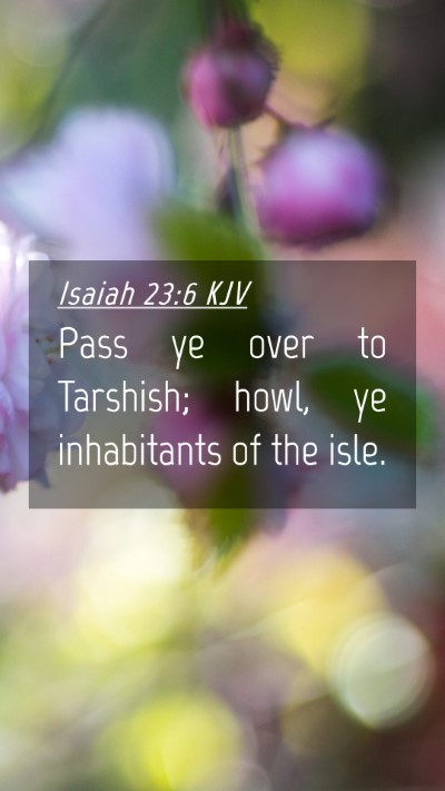 Picture 04 - Isaiah 23:6 KJV Mobile Phone Wallpaper - Pass ye over to Tarshish; howl, ye inhabitants of - Mobile Bible Verse Wallpaper