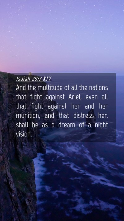 Picture 04 - Isaiah 29:7 KJV Mobile Phone Wallpaper - And the multitude of all the nations that fight - Mobile Bible Verse Wallpaper
