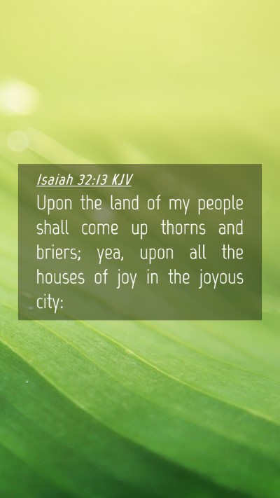 Picture 04 - Isaiah 32:13 KJV Mobile Phone Wallpaper - Upon the land of my people shall come up thorns - Mobile Bible Verse Wallpaper