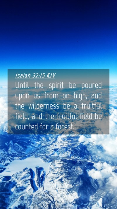 Picture 04 - Isaiah 32:15 KJV Mobile Phone Wallpaper - Until the spirit be poured upon us from on high, - Mobile Bible Verse Wallpaper